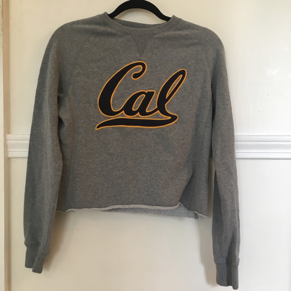 Retro cropped Cal crewneck sweatshirt